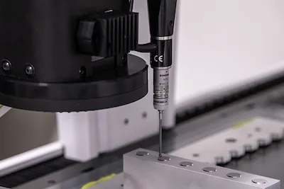 Integrate vision and touch probe measurements with the Vertex and Excel machine models. Touch probe measurements include an automatic approach vectoring and solution iteration. The touch probe kit includes a multi-port probe rack designed to kinematically mount to the machine. InSpec software provides an intuitive probe assembly interface, automated probe calibrations, and probe docking.